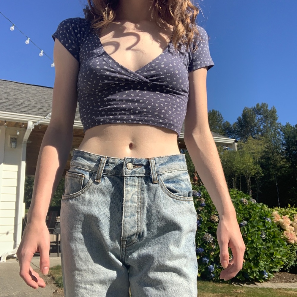 Brandy Melville blue Amara top